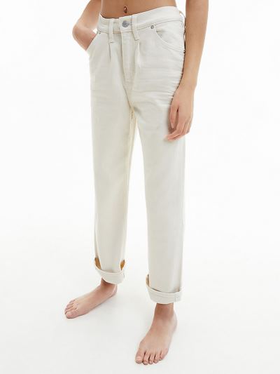 Calvin Klein Ruhák HU435514 | Calvin Klein High Rise Straight Női Farmernadrág Világos Kék